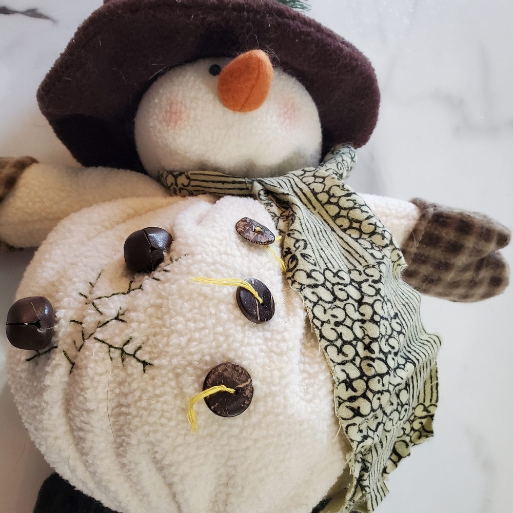 Decorative Snowman Plush Figurine - Picture 9 of 16